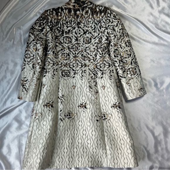 St. John Collection Metallic Pixelated Jacquard Topper Jacket and Dress Set 6 - Picture 10 of 15